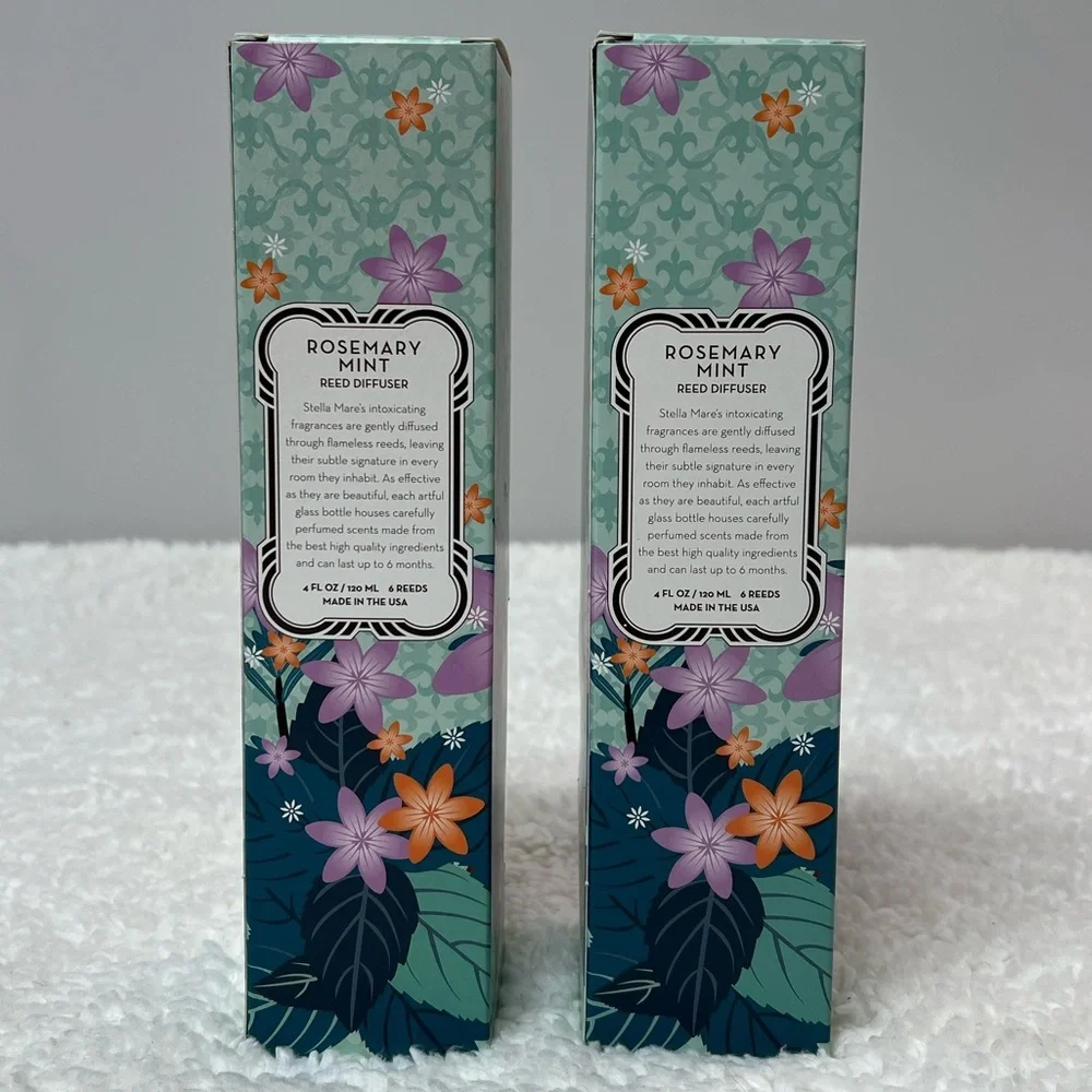 StellaMare by Pacifica Rosemary Mint Reed Diffuser Set of 2